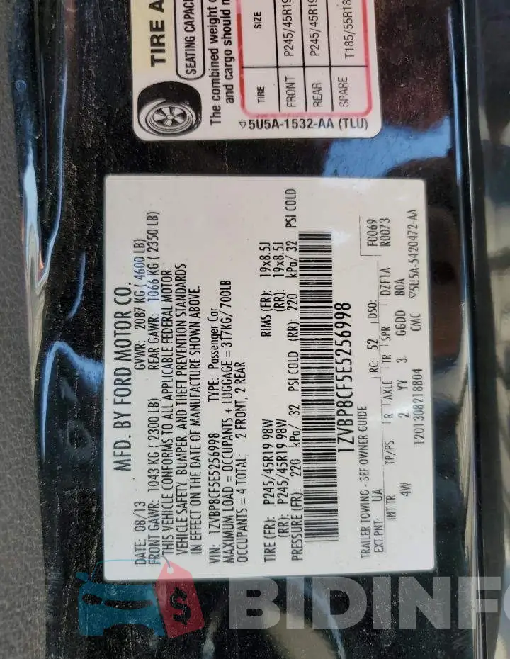 1ZVBP8CF5E5256998 Photo# 12