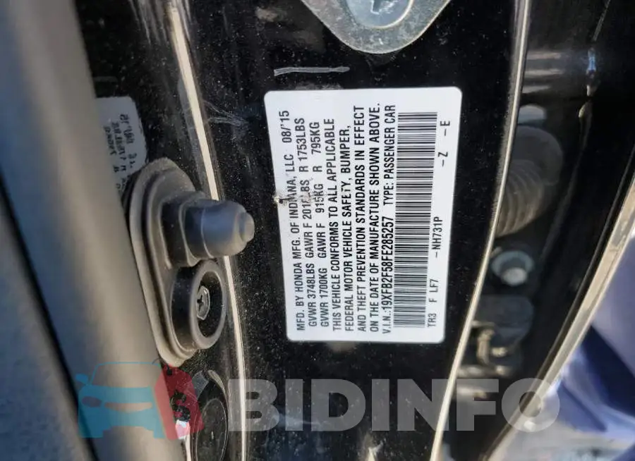 19XFB2F58FE285257 Photo# 12