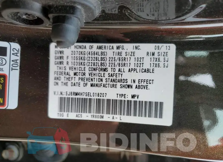 5J6RM4H75EL018207 Photo# 14