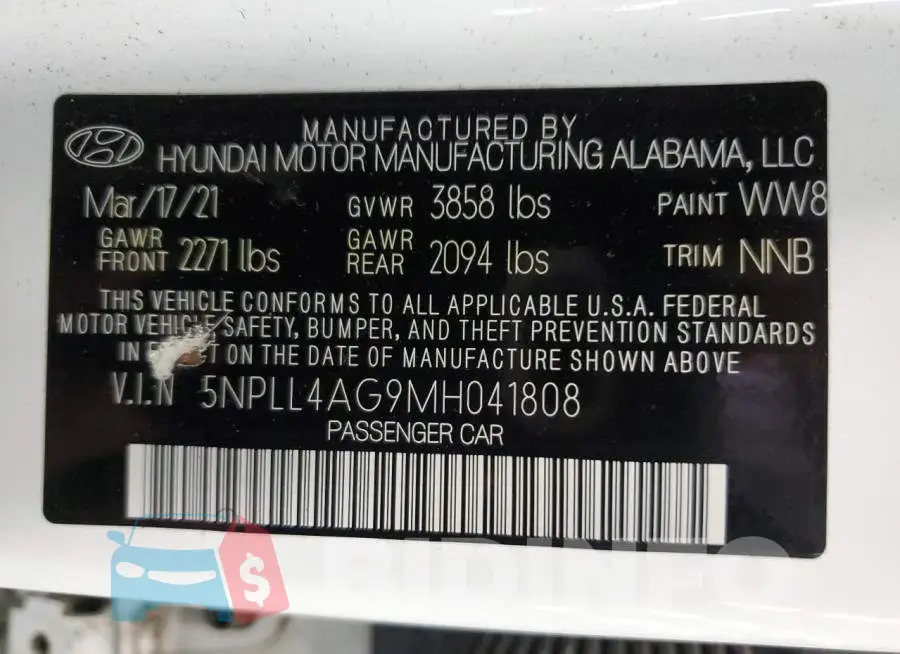 5NPLL4AG9MH041808 Photo# 12