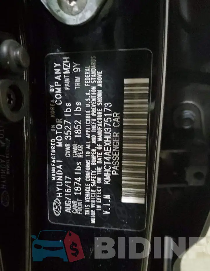 KMHCT4AEXHU375173 Photo# 12