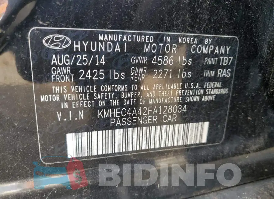 KMHEC4A42FA128034 Photo# 12