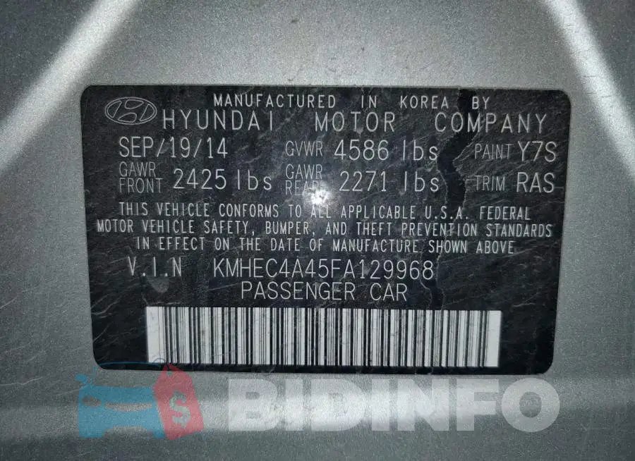 KMHEC4A45FA129968 Photo# 12