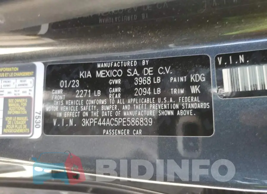3KPF44AC5PE586839 Photo# 12