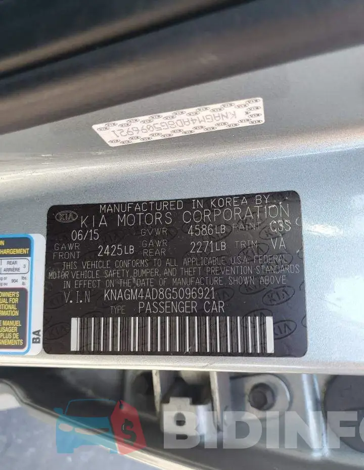 KNAGM4AD8G5096921 Photo# 12