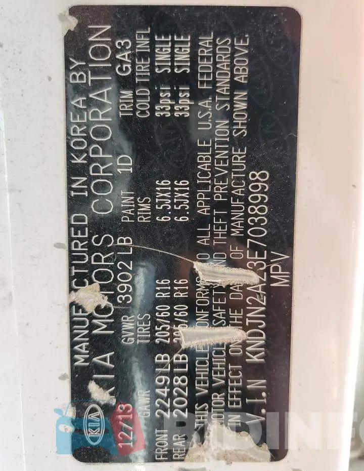 KNDJN2A23E7038998 Photo# 13