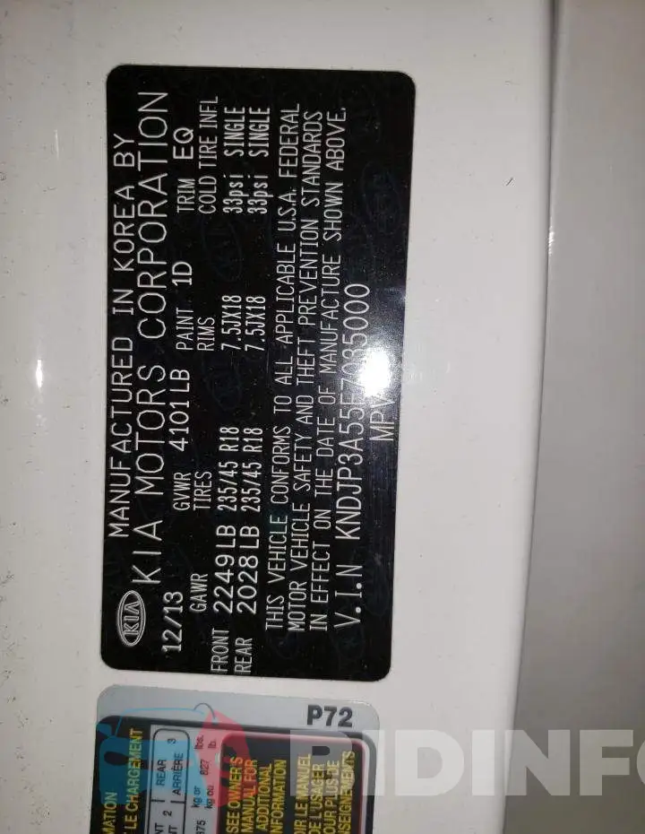 KNDJP3A55E7035000 Photo# 13