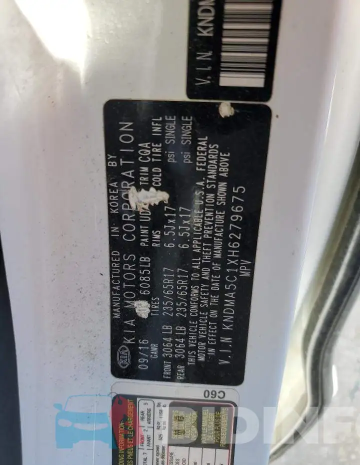 KNDMA5C1XH6279675 Photo# 13