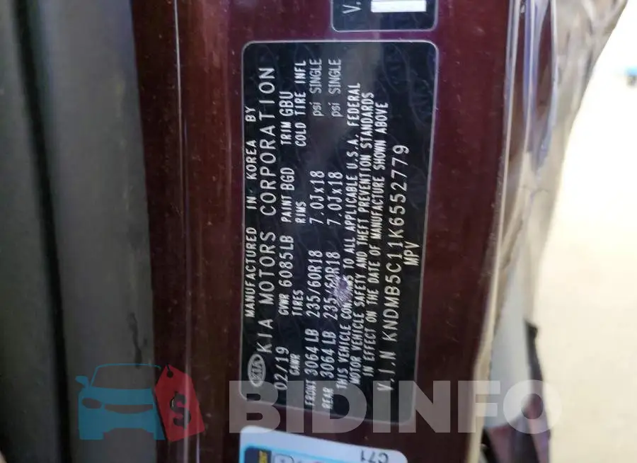 KNDMB5C11K6552779 Photo# 12