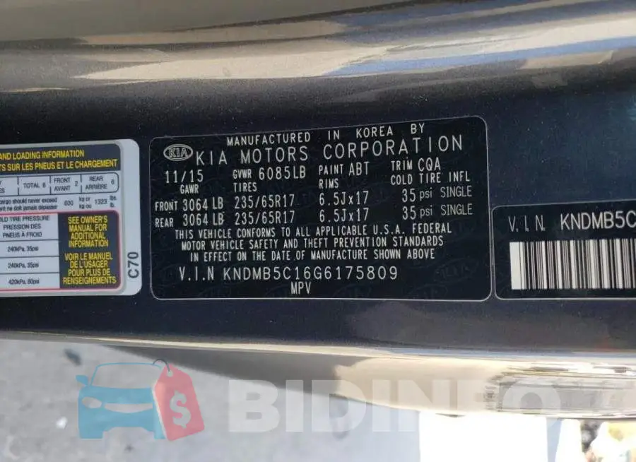 KNDMB5C16G6175809 Photo# 12