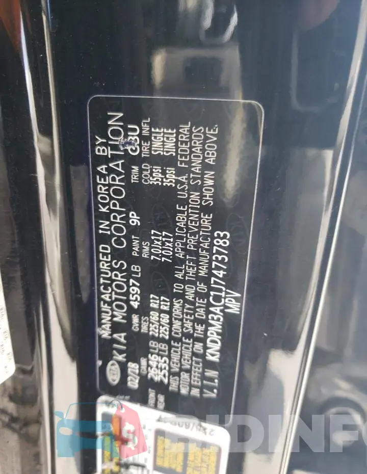 KNDPM3AC1J7473783 Photo# 13