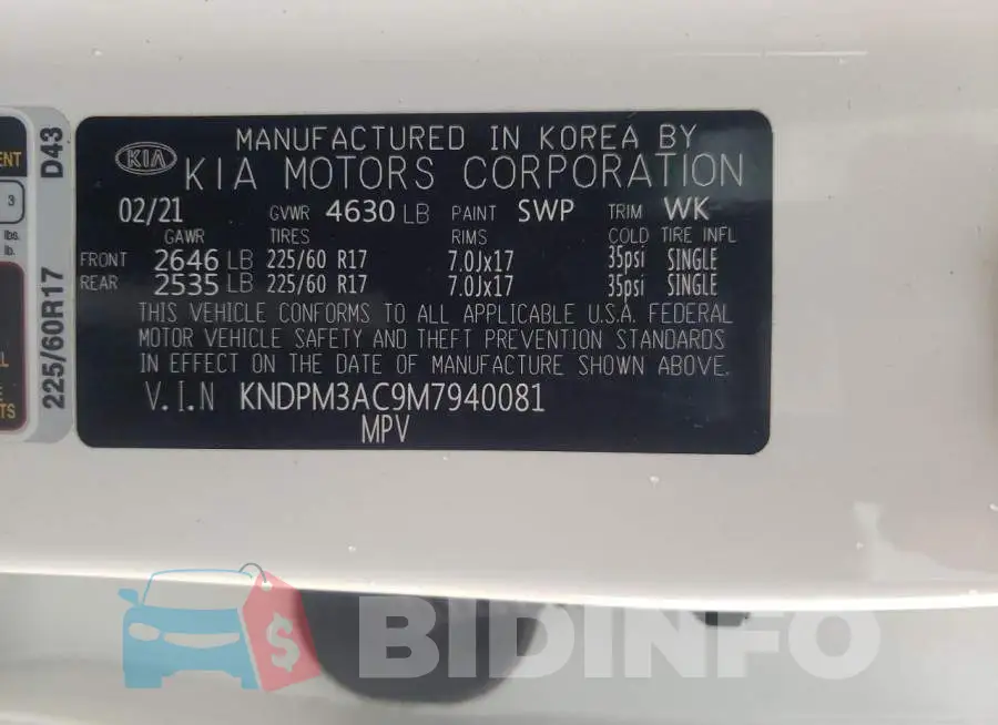 KNDPM3AC9M7940081 Photo# 13