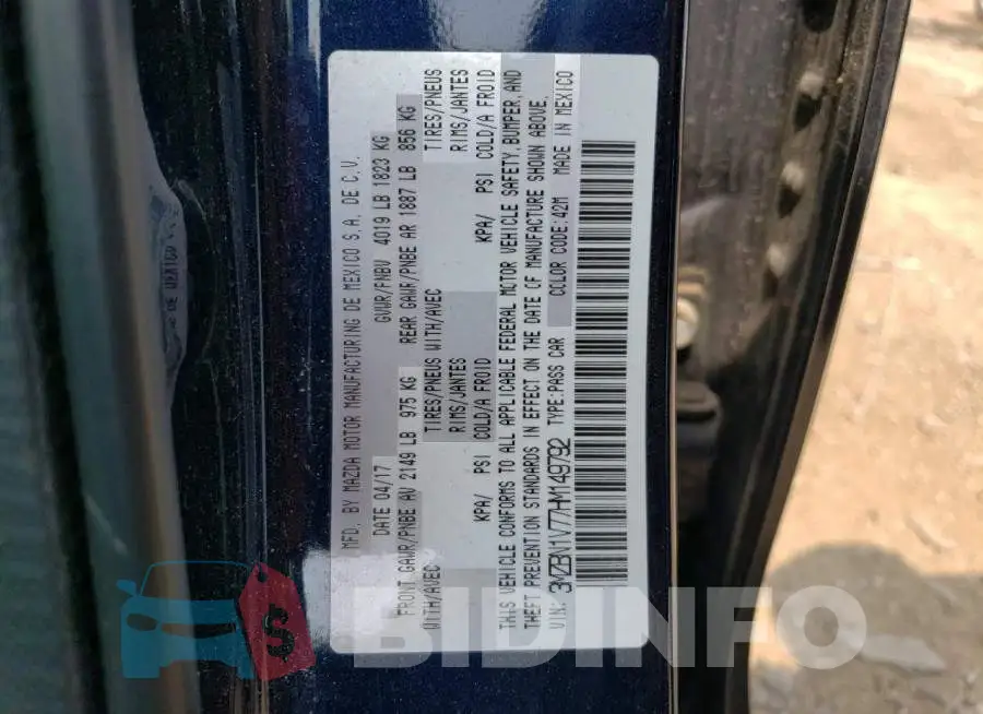 3MZBN1V77HM149792 Photo# 12