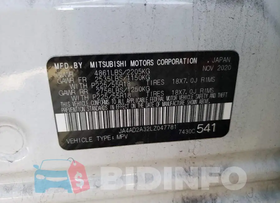 JA4AD2A32LZ047781 Photo# 13