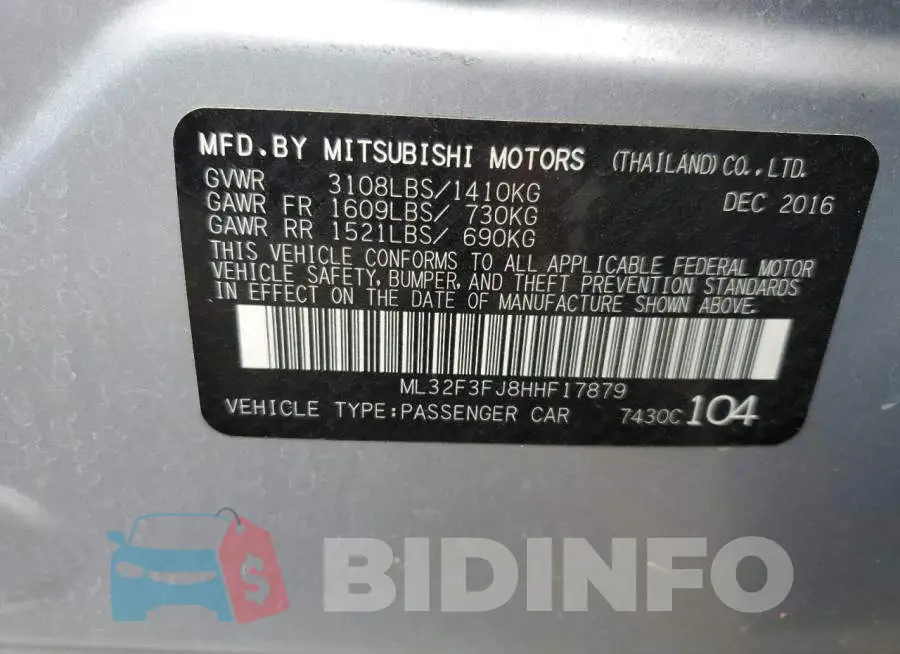 ML32F3FJ8HHF17879 Photo# 12