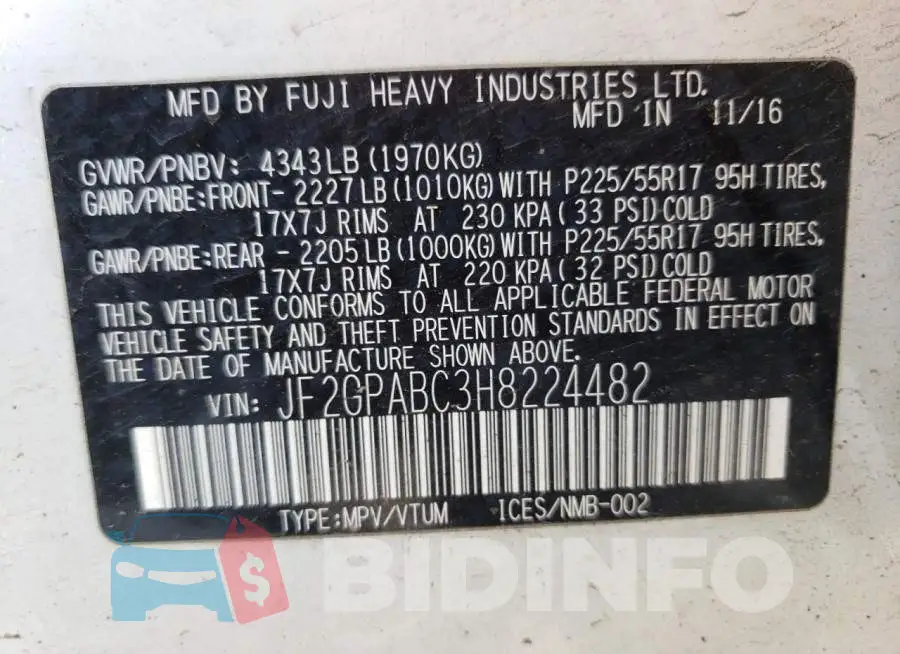 JF2GPABC3H8224482 Photo# 13