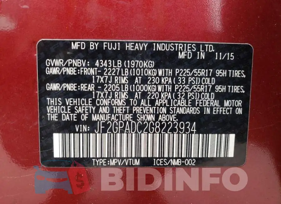 JF2GPADC2G8223934 Photo# 12