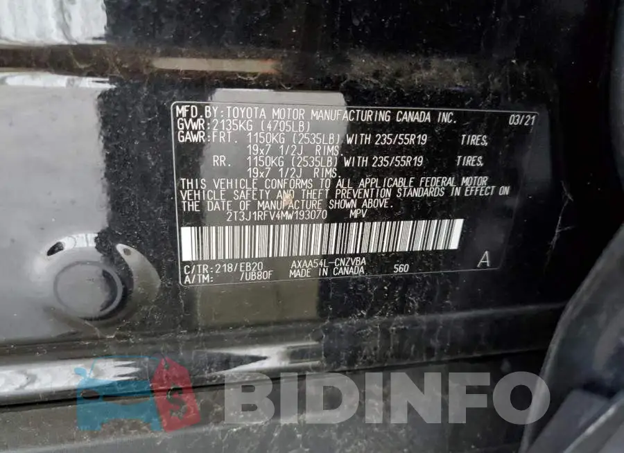 2T3J1RFV4MW193070 Photo# 12