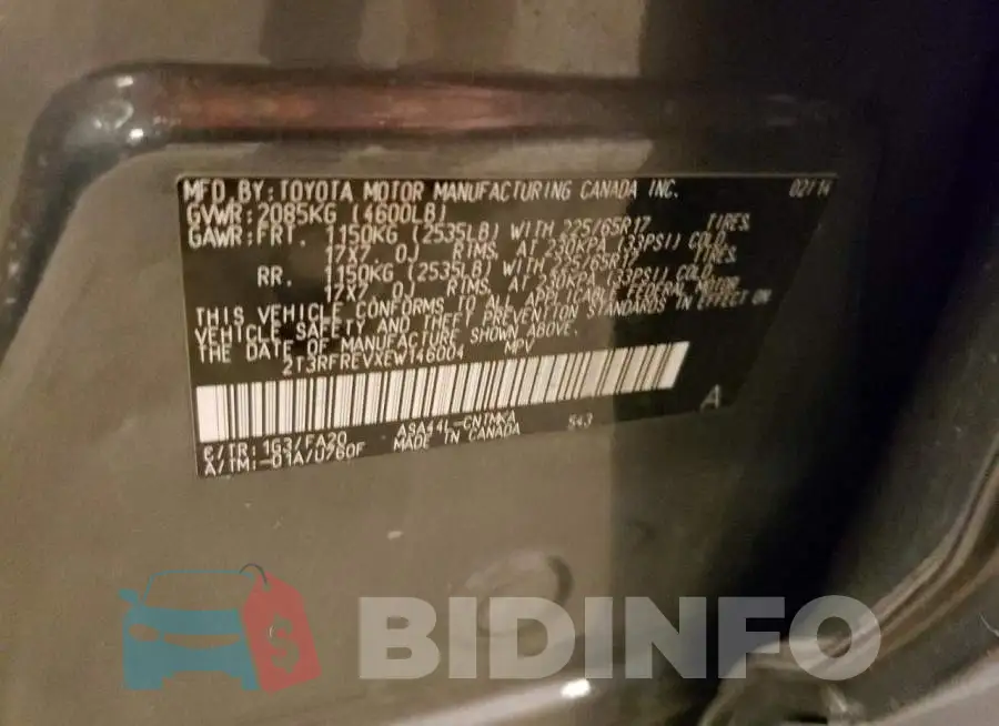 2T3RFREVXEW146004 Photo# 13