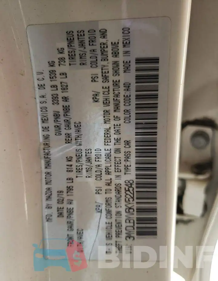 3MYDLBYV6KY522548 Photo# 12
