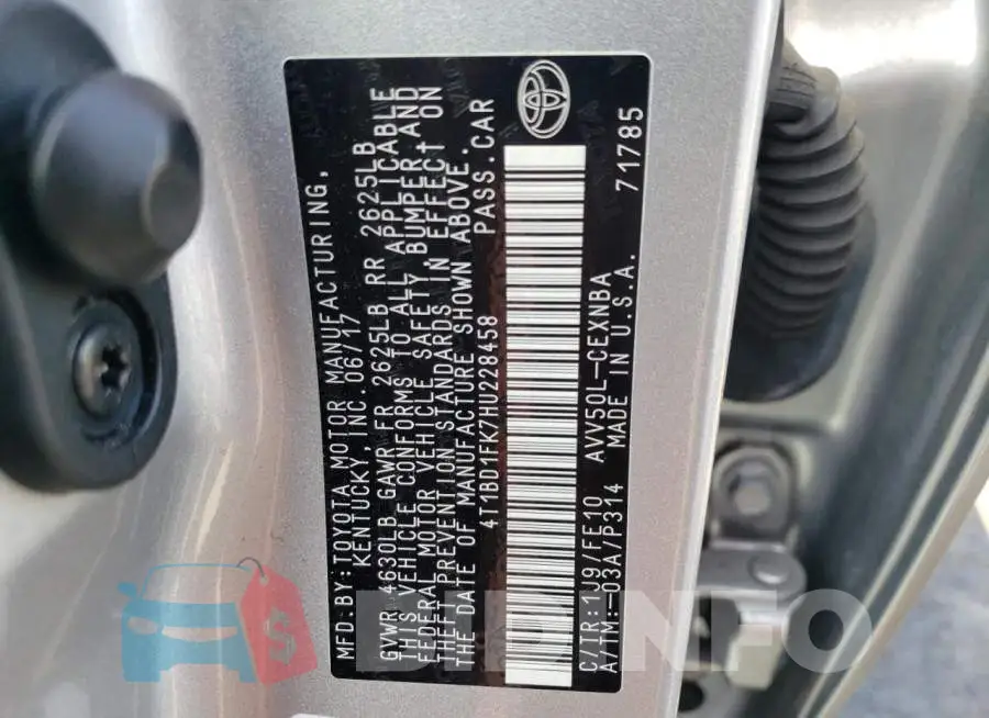4T1BD1FK7HU228458 Photo# 13
