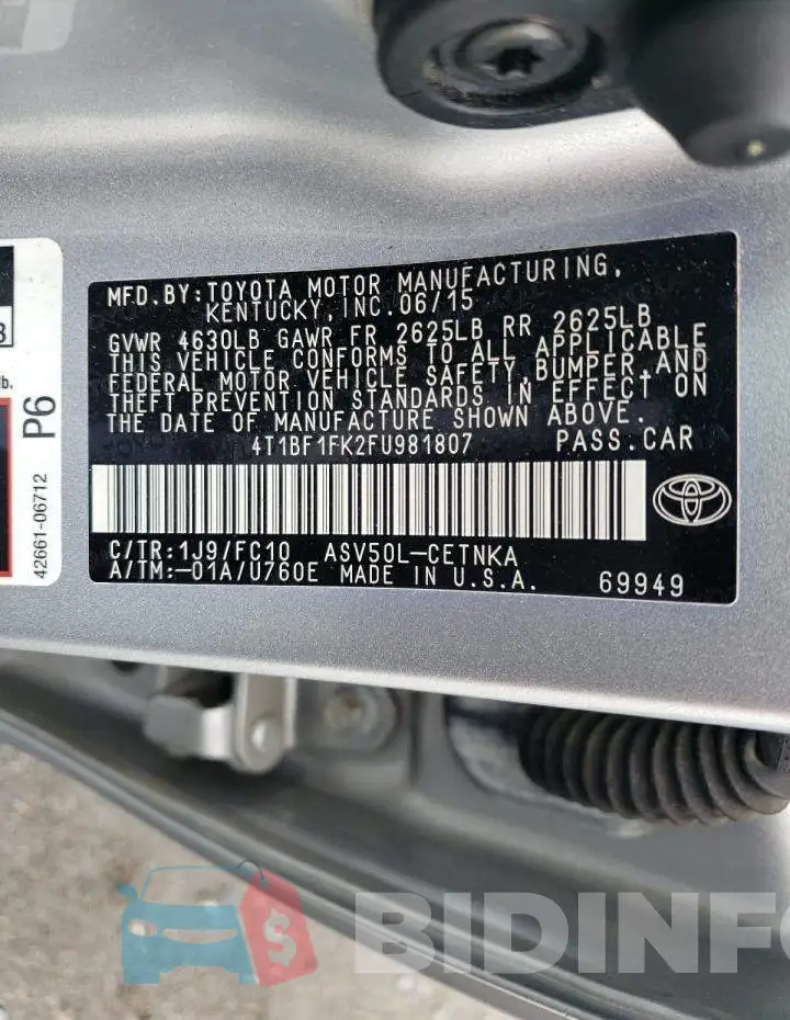 4T1BF1FK2FU981807 Photo# 12