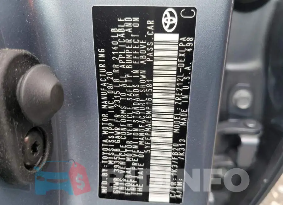 5YFEPMAE6MP161581 Photo# 12