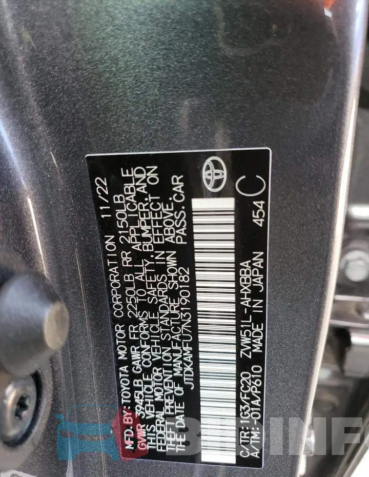 JTDKAMFU7N3190182 Photo# 12