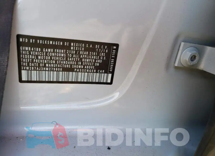 3VW2B7AJ3HM279808 Photo# 12