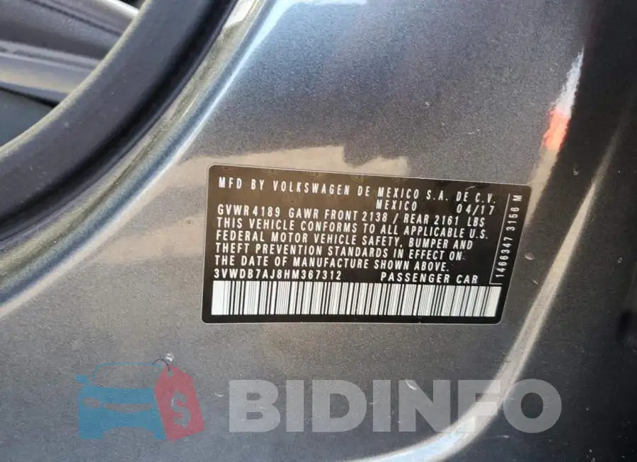 3VWDB7AJ8HM367312 Photo# 12