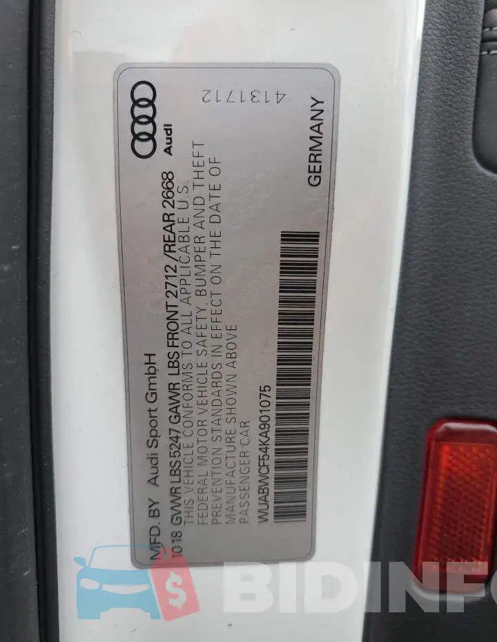 WUABWCF54KA901075 Photo# 13
