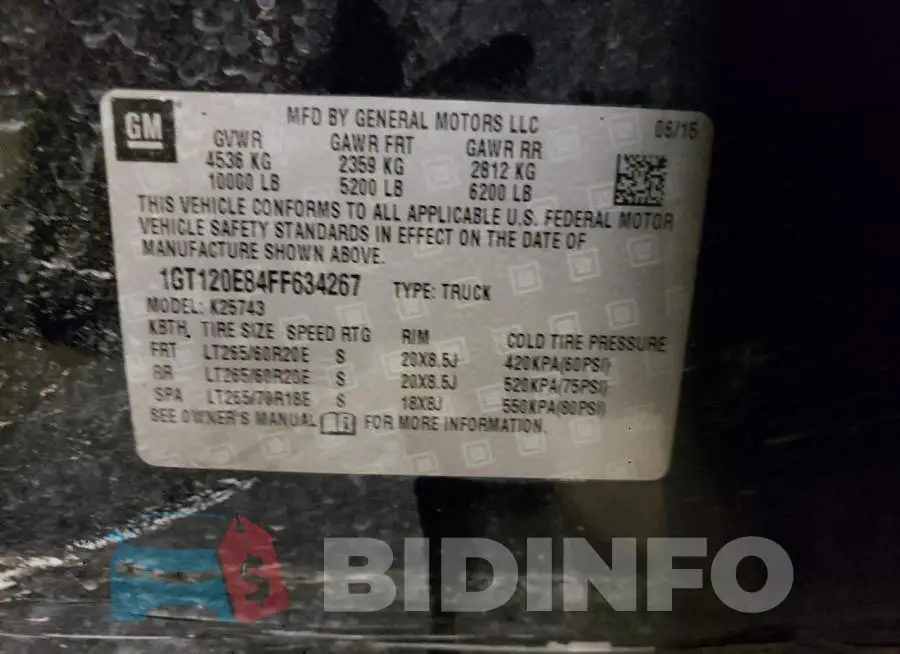 1GT120E84FF634267 Photo# 12