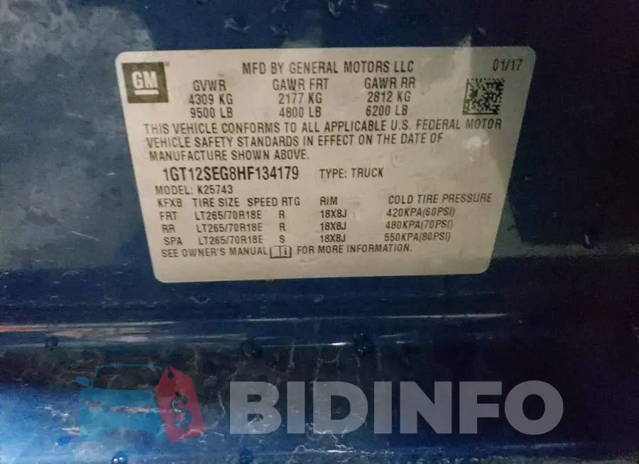 1GT12SEG8HF134179 Photo# 12