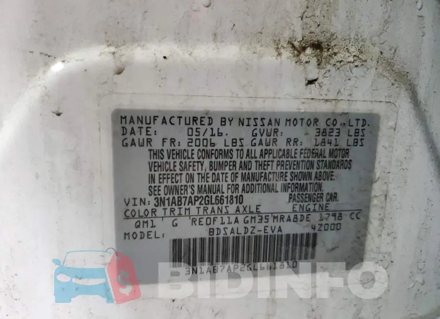 3N1AB7AP2GL661810 Photo# 12