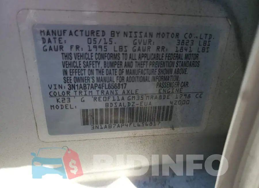 3N1AB7AP4FL656817 Photo# 12
