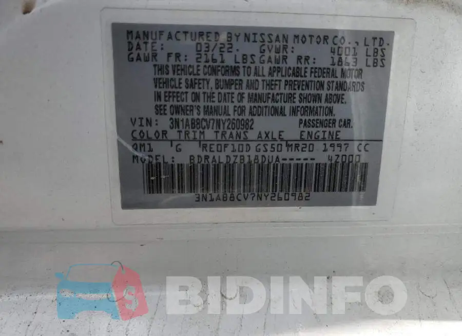 3N1AB8CV7NY260982 Photo# 13