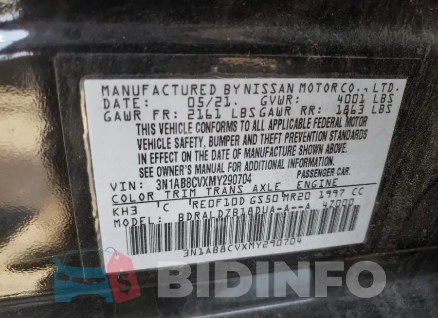 3N1AB8CVXMY290704 Photo# 13