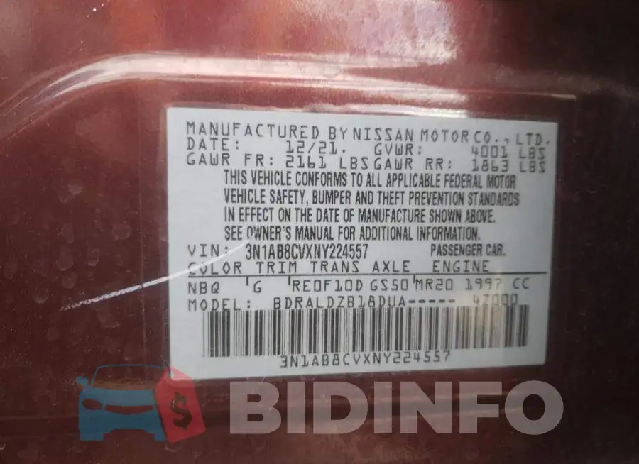 3N1AB8CVXNY224557 Photo# 12