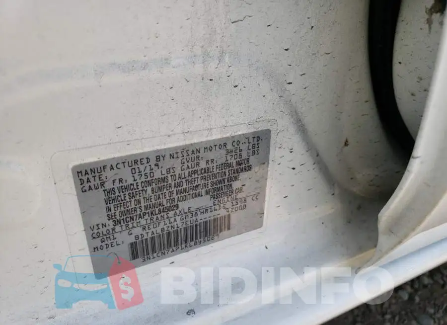 3N1CN7AP1KL845029 Photo# 12