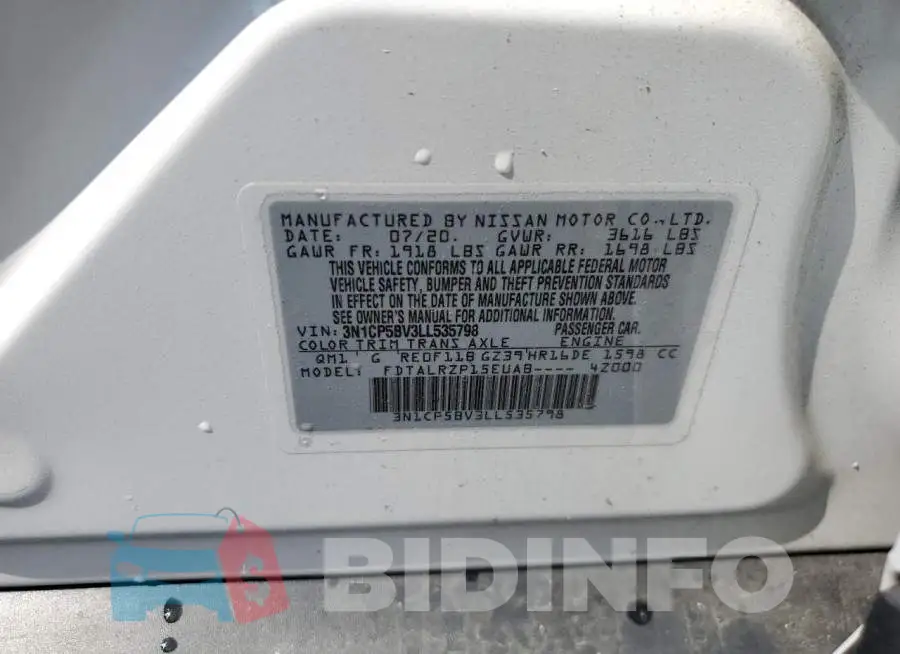 3N1CP5BV3LL535798 Photo# 13