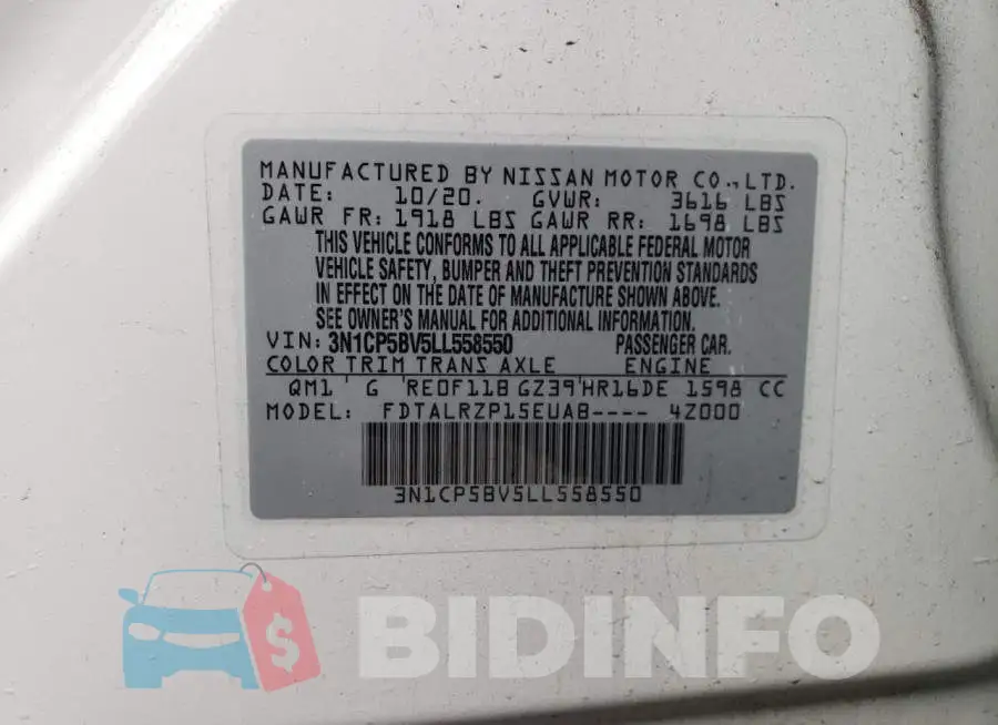 3N1CP5BV5LL558550 Photo# 12