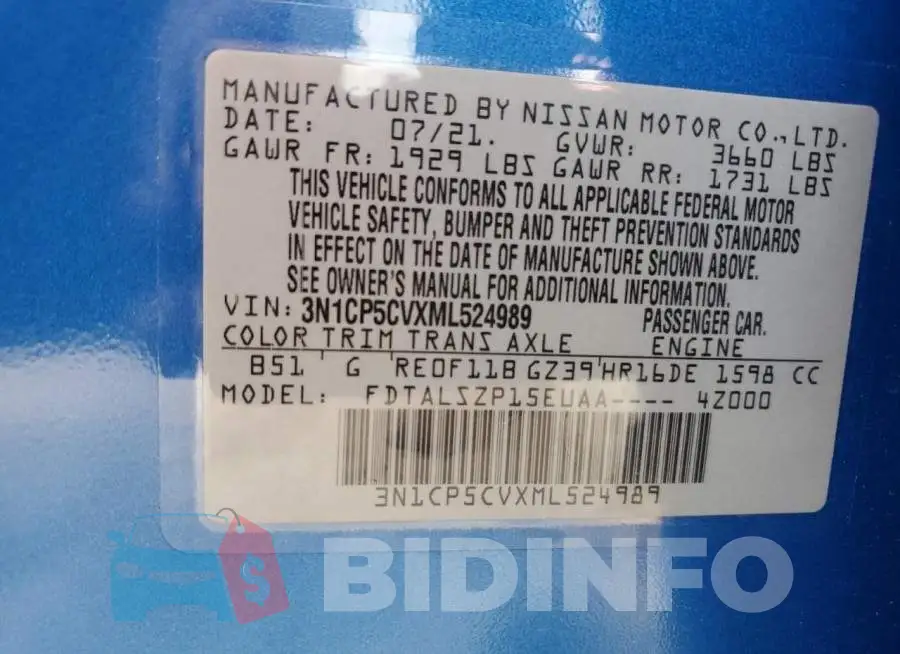 3N1CP5CVXML524989 Photo# 13