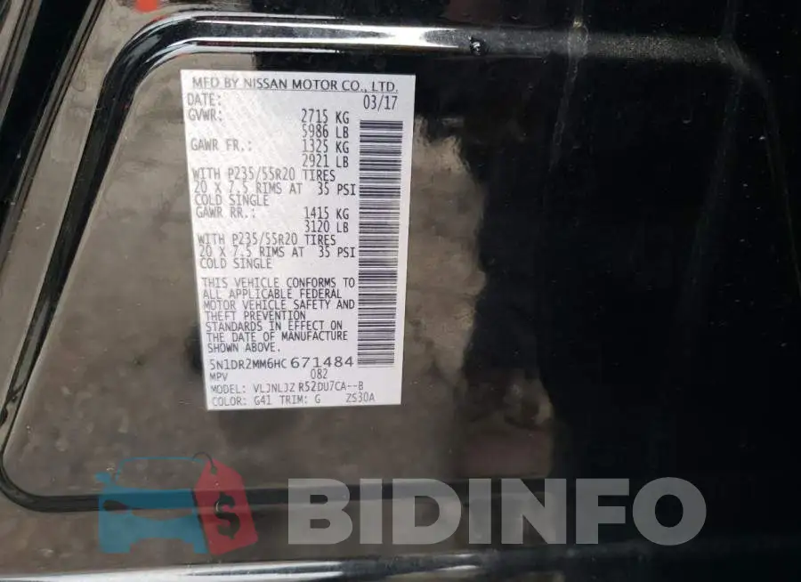 5N1DR2MM6HC671484 Photo# 12