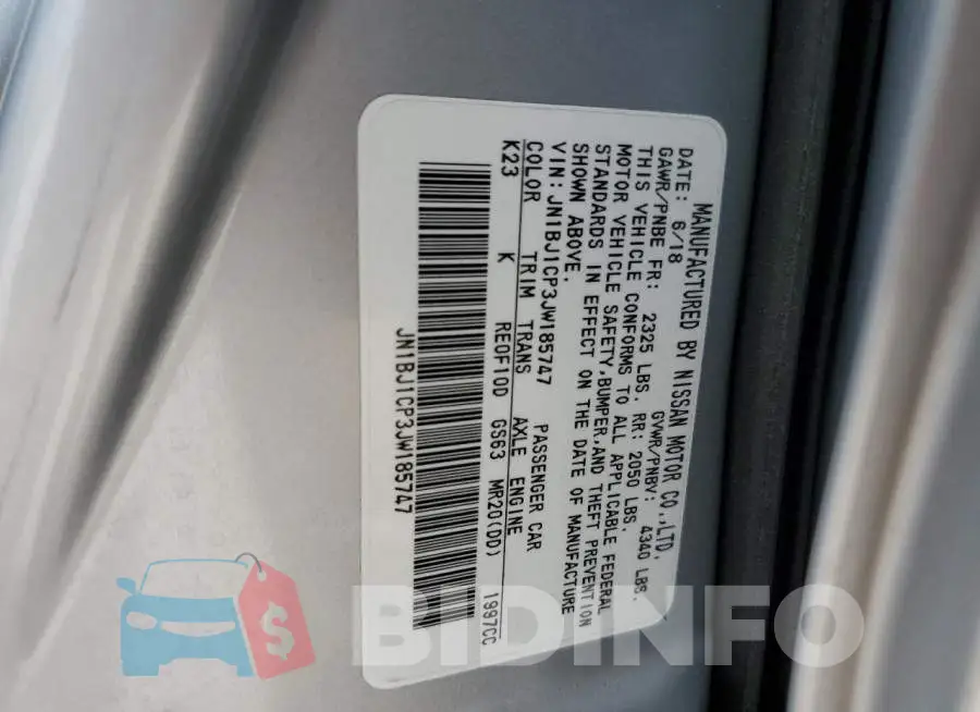 JN1BJ1CP3JW185747 Photo# 12