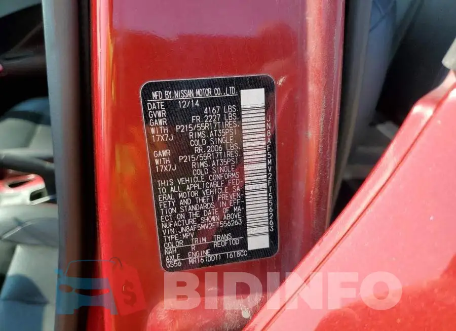 JN8AF5MV2FT556263 Photo# 12