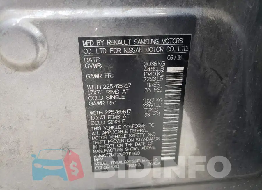 KNMAT2MT2GP711860 Photo# 13