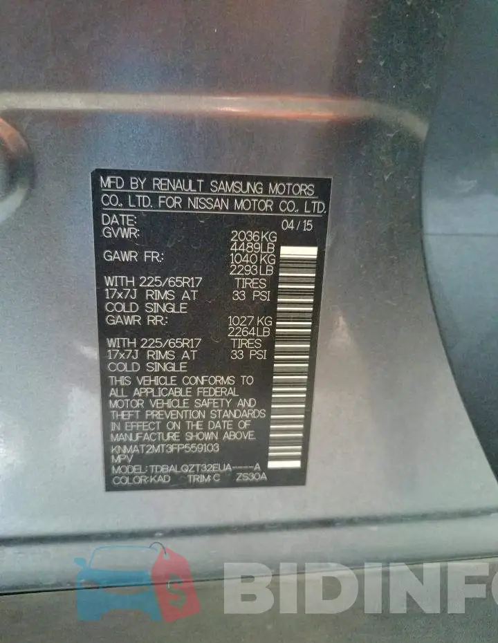 KNMAT2MT3FP559103 Photo# 12