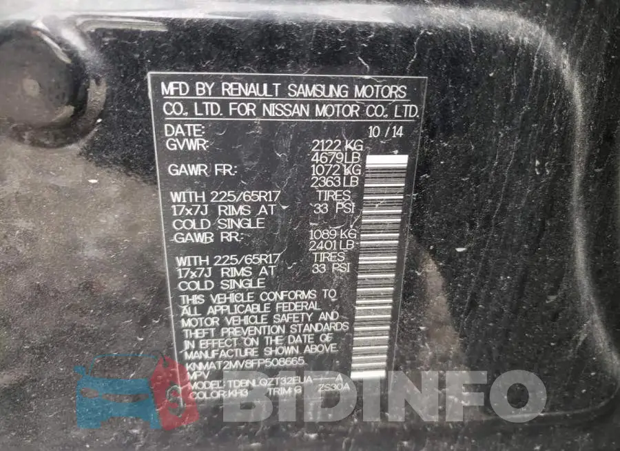 KNMAT2MV8FP508665 Photo# 12