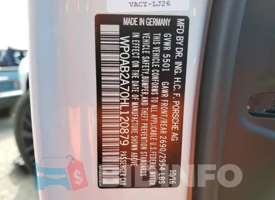 WP0AB2A70HL120879 Photo# 13