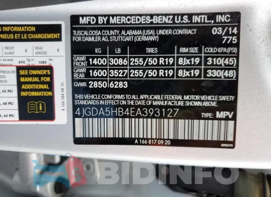 4JGDA5HB4EA393127 Photo# 13